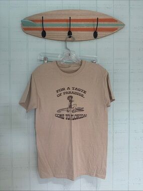 Beige 'Come to Florida' Graphic Short-Sleeve Tee
